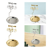 Maxbell Rotary Candle Holder Tray Home Storage Tray for Wedding Gathering Argent
