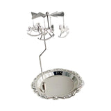 Maxbell Rotary Candle Holder Tray Home Storage Tray for Wedding Gathering Argent