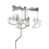 Maxbell Rotary Candle Holder Tray Home Storage Tray for Wedding Gathering Argent