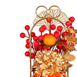 Maxbell Chinese New Year Flower Basket Festival Ornament Tabletop for Holiday Home Orange