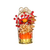 Maxbell Chinese New Year Flower Basket Festival Ornament Tabletop for Holiday Home Orange