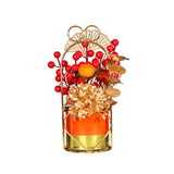 Maxbell Chinese New Year Flower Basket Festival Ornament Tabletop for Holiday Home Orange
