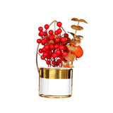 Maxbell Chinese New Year Flower Basket Festival Ornament Tabletop for Holiday Home Persimmon