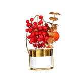 Maxbell Chinese New Year Flower Basket Festival Ornament Tabletop for Holiday Home Persimmon