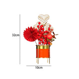 Maxbell Chinese New Year Flower Basket Festival Ornament Tabletop for Holiday Home Pomegranate