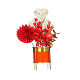 Maxbell Chinese New Year Flower Basket Festival Ornament Tabletop for Holiday Home Pomegranate