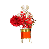 Maxbell Chinese New Year Flower Basket Festival Ornament Tabletop for Holiday Home Pomegranate