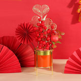 Maxbell Chinese New Year Flower Basket Festival Ornament Tabletop for Holiday Home Pomegranate