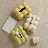 Maxbell Ceramic Tissue Box Holder Decorative Napkin Holder Organizer for Living Room Yellow