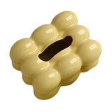 Maxbell Ceramic Tissue Box Holder Decorative Napkin Holder Organizer for Living Room Yellow