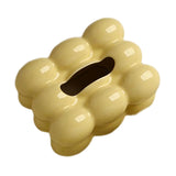 Maxbell Ceramic Tissue Box Holder Decorative Napkin Holder Organizer for Living Room Yellow
