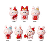 Maxbell Rabbit Statue Resin Bunny Figurine for Shelf Decoration Souvenir Gift StyleA