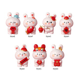 Maxbell Rabbit Statue Resin Bunny Figurine for Shelf Decoration Souvenir Gift StyleA