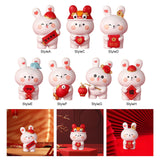 Maxbell Rabbit Statue Resin Bunny Figurine for Shelf Decoration Souvenir Gift StyleA