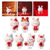 Maxbell Rabbit Statue Resin Bunny Figurine for Shelf Decoration Souvenir Gift StyleA