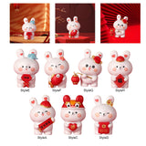 Maxbell Rabbit Statue Resin Bunny Figurine for Shelf Decoration Souvenir Gift StyleA