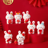 Maxbell Rabbit Statue Resin Bunny Figurine for Shelf Decoration Souvenir Gift StyleA