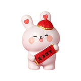 Maxbell Rabbit Statue Resin Bunny Figurine for Shelf Decoration Souvenir Gift StyleA