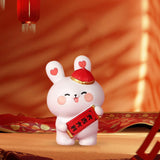 Maxbell Rabbit Statue Resin Bunny Figurine for Shelf Decoration Souvenir Gift StyleA