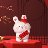 Maxbell Rabbit Statue Resin Bunny Figurine for Shelf Decoration Souvenir Gift StyleA