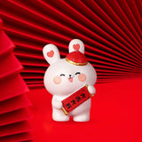 Maxbell Rabbit Statue Resin Bunny Figurine for Shelf Decoration Souvenir Gift StyleA