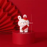 Maxbell Rabbit Statue Resin Bunny Figurine for Shelf Decoration Souvenir Gift StyleA