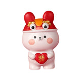 Maxbell Rabbit Statue Resin Bunny Figurine for Shelf Decoration Souvenir Gift StyleC