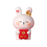 Maxbell Rabbit Statue Resin Bunny Figurine for Shelf Decoration Souvenir Gift StyleD