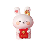 Maxbell Rabbit Statue Resin Bunny Figurine for Shelf Decoration Souvenir Gift StyleD