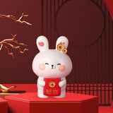 Maxbell Rabbit Statue Resin Bunny Figurine for Shelf Decoration Souvenir Gift StyleD