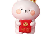 Maxbell Rabbit Statue Resin Bunny Figurine for Shelf Decoration Souvenir Gift StyleD