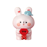 Maxbell Rabbit Statue Resin Bunny Figurine for Shelf Decoration Souvenir Gift StyleE