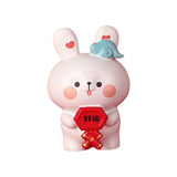 Maxbell Rabbit Statue Resin Bunny Figurine for Shelf Decoration Souvenir Gift StyleE