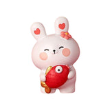 Maxbell Rabbit Statue Resin Bunny Figurine for Shelf Decoration Souvenir Gift StyleF