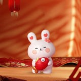 Maxbell Rabbit Statue Resin Bunny Figurine for Shelf Decoration Souvenir Gift StyleF