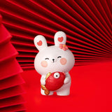 Maxbell Rabbit Statue Resin Bunny Figurine for Shelf Decoration Souvenir Gift StyleF