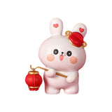 Maxbell Rabbit Statue Resin Bunny Figurine for Shelf Decoration Souvenir Gift StyleG