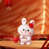 Maxbell Rabbit Statue Resin Bunny Figurine for Shelf Decoration Souvenir Gift StyleG