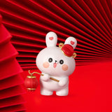 Maxbell Rabbit Statue Resin Bunny Figurine for Shelf Decoration Souvenir Gift StyleG