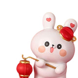 Maxbell Rabbit Statue Resin Bunny Figurine for Shelf Decoration Souvenir Gift StyleG