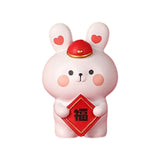 Maxbell Rabbit Statue Resin Bunny Figurine for Shelf Decoration Souvenir Gift StyleH