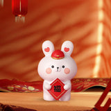 Maxbell Rabbit Statue Resin Bunny Figurine for Shelf Decoration Souvenir Gift StyleH