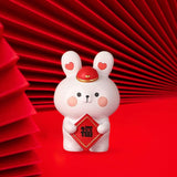 Maxbell Rabbit Statue Resin Bunny Figurine for Shelf Decoration Souvenir Gift StyleH