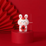 Maxbell Rabbit Statue Resin Bunny Figurine for Shelf Decoration Souvenir Gift StyleH