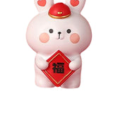 Maxbell Rabbit Statue Resin Bunny Figurine for Shelf Decoration Souvenir Gift StyleH