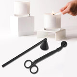 Maxbell Candle Accessory Set Candle Snuffer Wick Trimmer for Flame Burning Adjusting Black