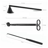 Maxbell Candle Accessory Set Candle Snuffer Wick Trimmer for Flame Burning Adjusting Black