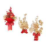 Maxbell Chinese New Year Decorations Lucky Tree Ornament Adornment for Living Room Height 30cm