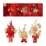 Maxbell Chinese New Year Decorations Lucky Tree Ornament Adornment for Living Room Height 30cm
