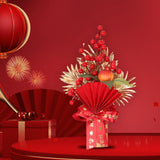 Maxbell Chinese New Year Decorations Lucky Tree Ornament Adornment for Living Room Height 30cm